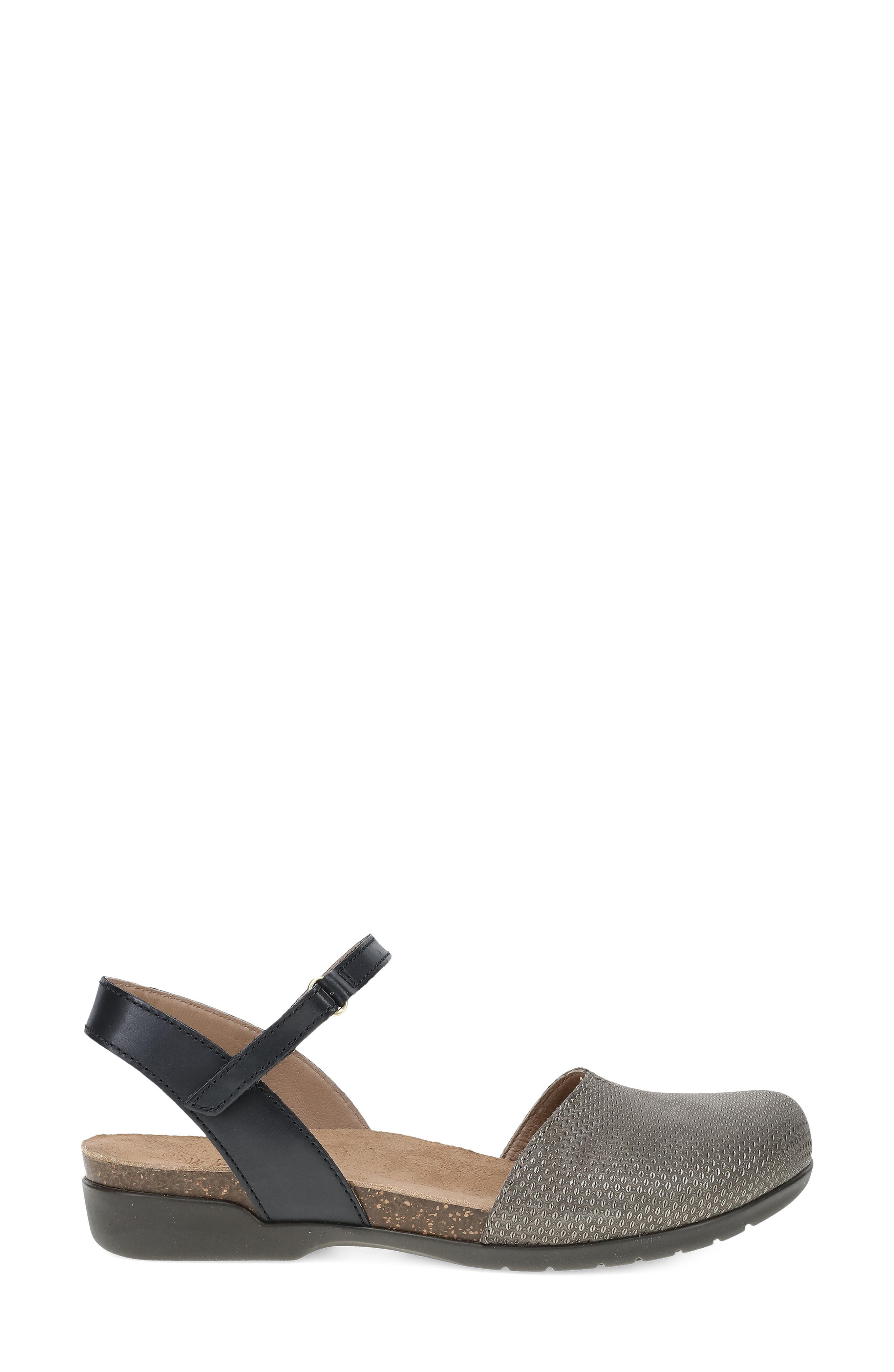 Dansko Rowan Flat, Alternate, color, Grey/ Pewter