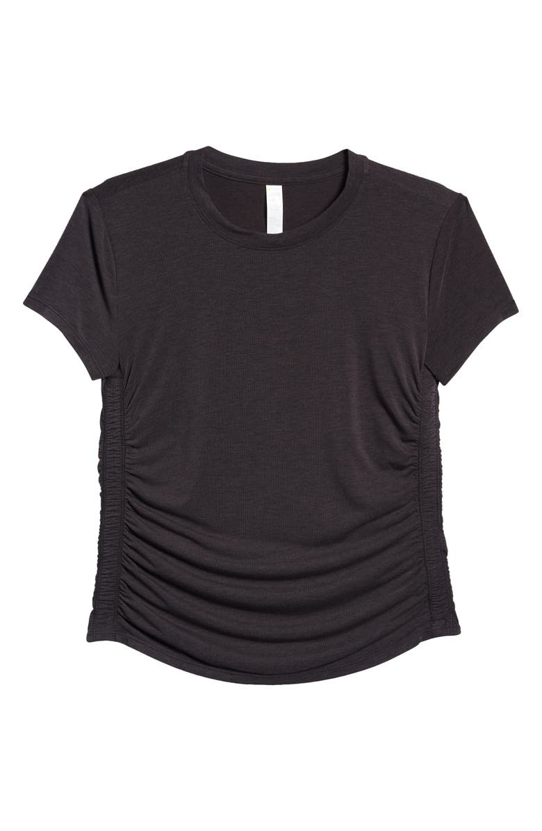 Zella Girl Kids' Groove Ruched T-Shirt, Main, color, 