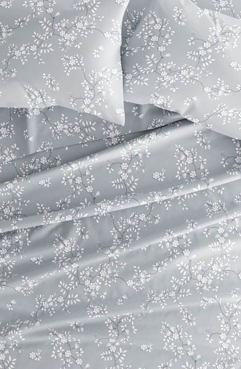 HOMESPUN HOME SPUN Premium Ultra Soft Trellis Vine Pattern 4-Piece Bed Sheets Set, Alternate, color, Light Gray