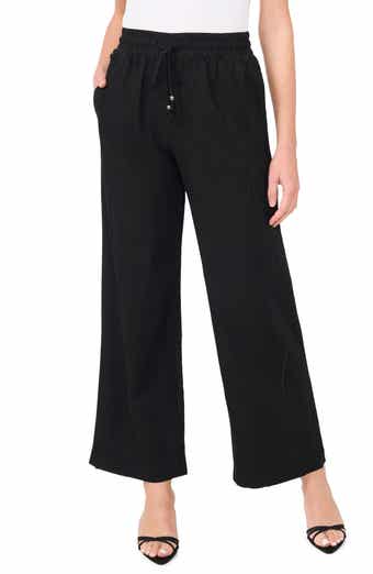 Drawstring Linen Blend Pants