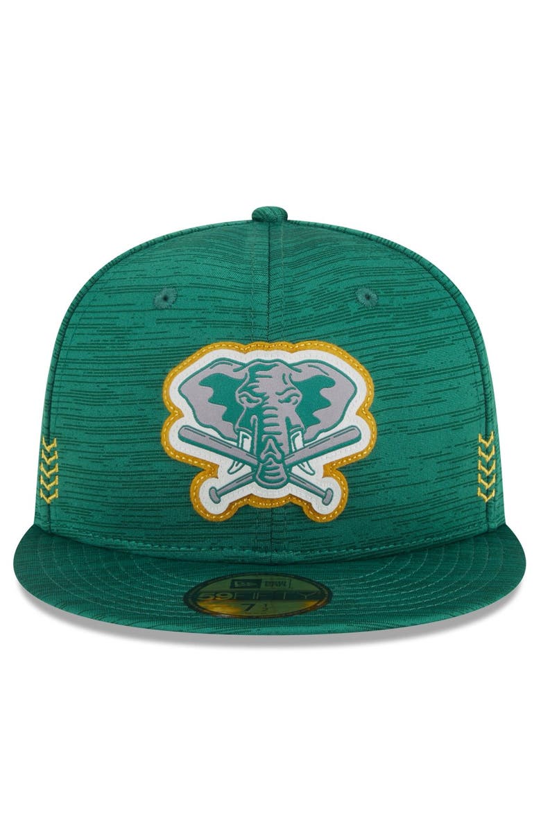 New Era Men's New Era Green Oakland Athletics 2024 Clubhouse 59FIFTY Fitted Hat, Alternate, color, Green