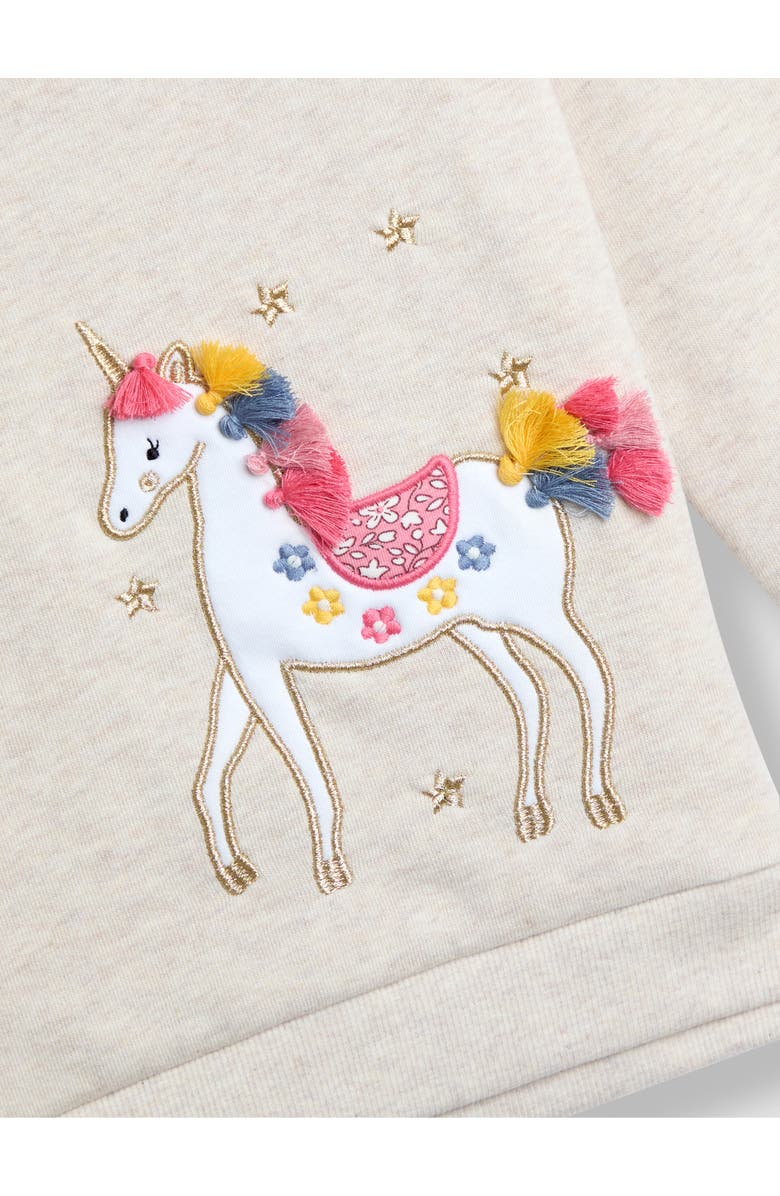JOJO MAMAN BEBE Kids' Unicorn Appliqué Sweatshirt & Leggings Set, Alternate, color, Marl Grey