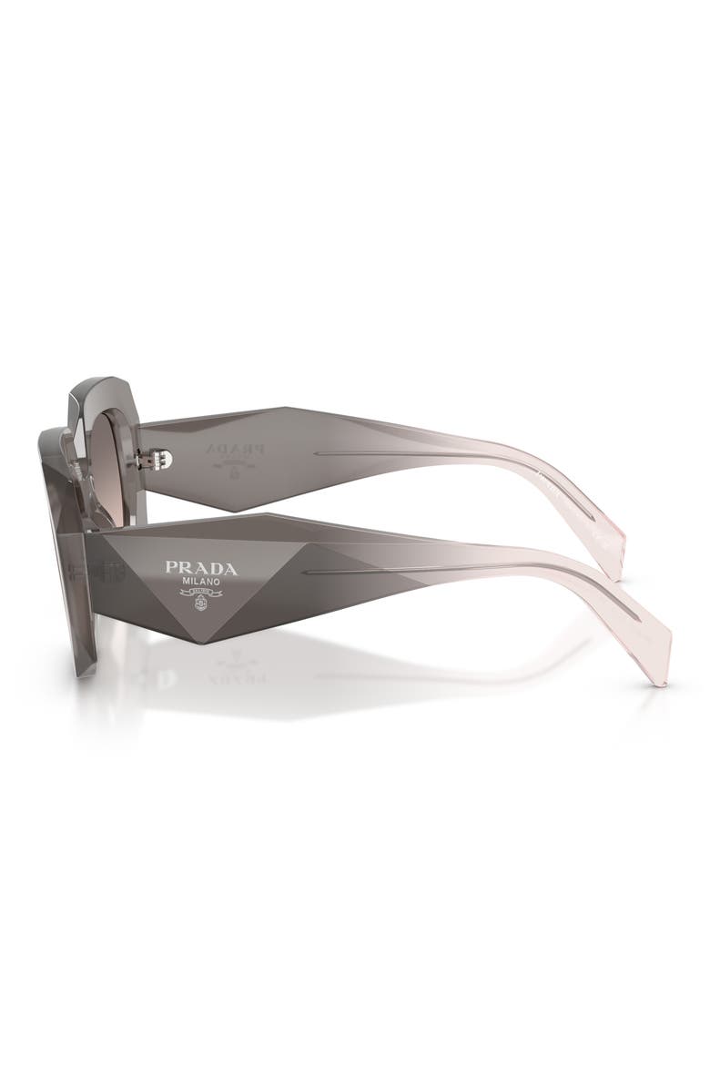 55mm Square Sunglasses, Alternate, color, GREY / PINK GRADIENT GREY
