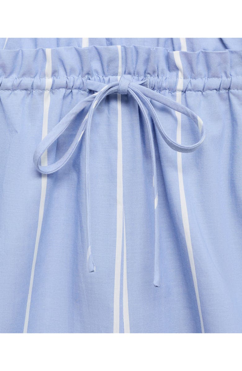 MANGO Stripe Cotton Shorts, Alternate, color, Blue