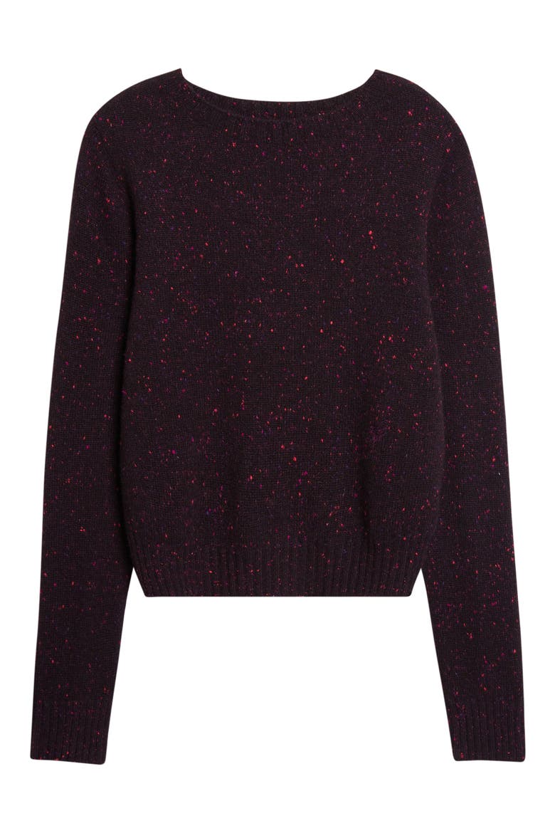 Cairn Donegal Cashmere Crewneck Sweater, Alternate, color, SLOE BERRY DONEGAL