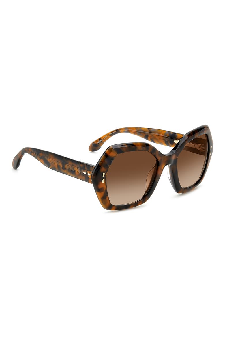 53mm Square Sunglasses, Alternate, color, BROWN HAVANA