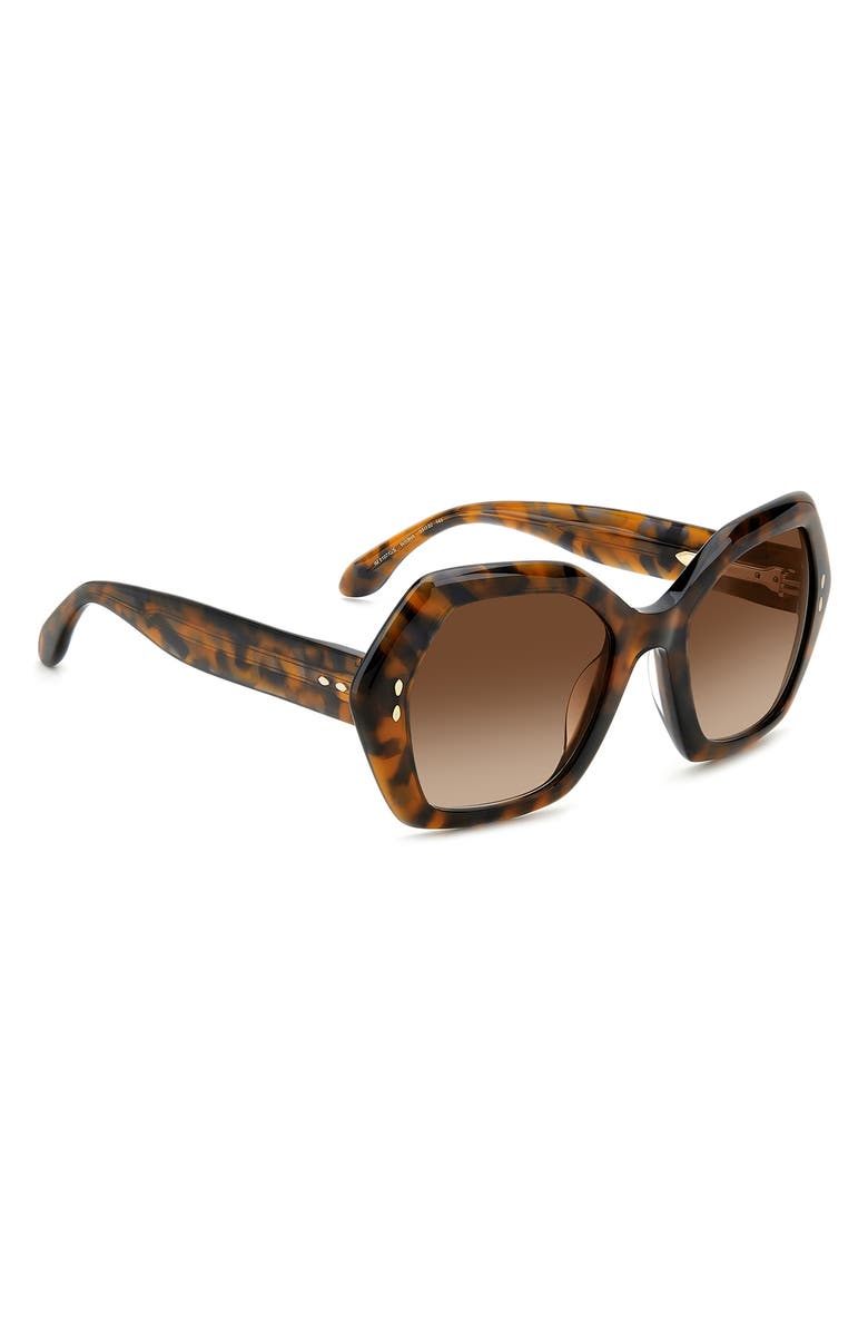 Isabel Marant 53mm Square Sunglasses, Alternate, color, Brown Havana