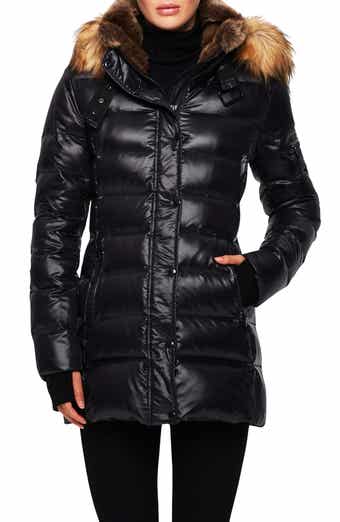 Chelsea Water Repellent Puffer Coat with Faux Fur Trim
