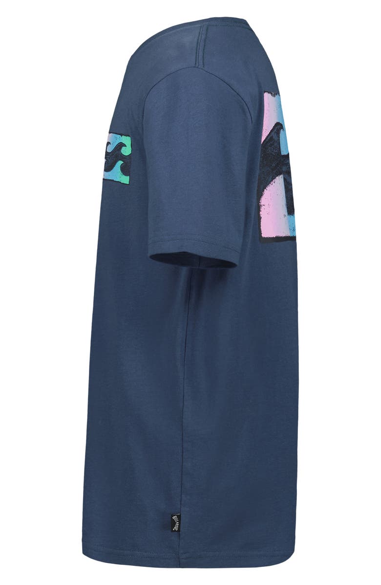 Billabong Kids' Crayon Wave Graphic T-Shirt, Alternate, color, Denim