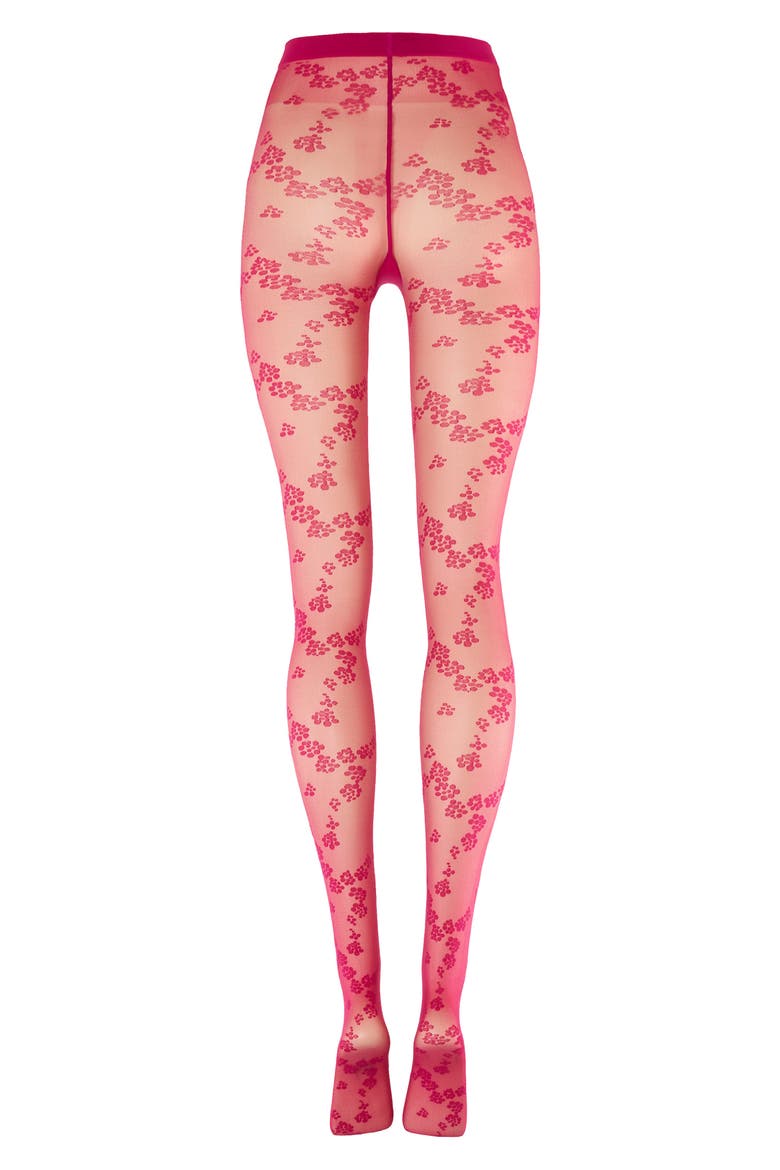 Floret Tights, Alternate, color, RUBY