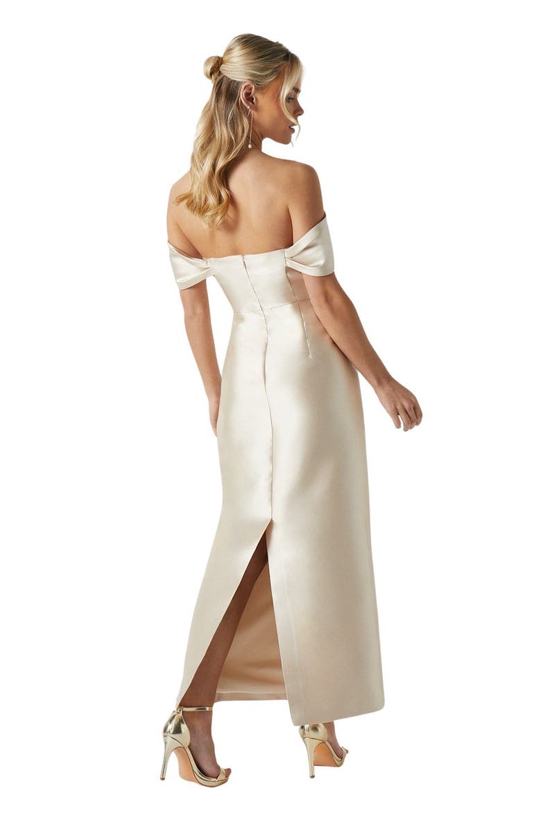 Coast Petite Column Midi Bridesmaid Dress, Alternate, color, Champagne