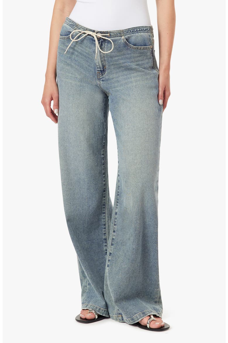Kira Drawstring Wide Leg Jeans, Main, color, DELMAR