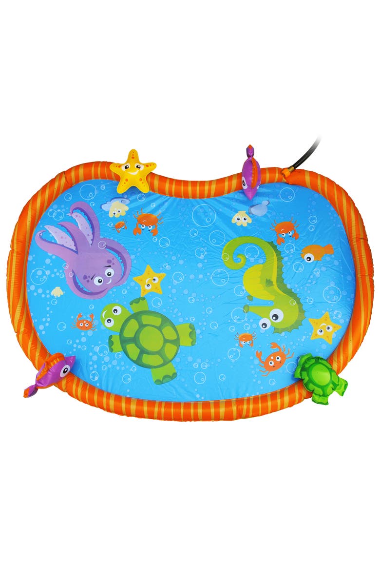 58 Inch Sprinkle Friends Outdoor Water Play Mat, Alternate, color, Multicolored