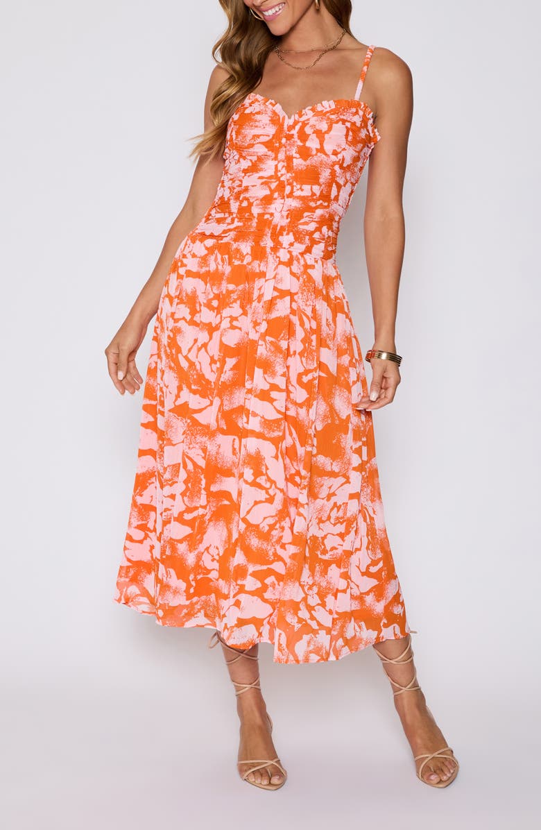 VICI Collection Esperanza Ruched Maxi Sundress, Main, color,