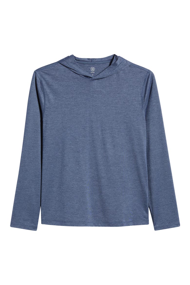Mélange Ice Stretch Nylon Golf Hoodie, Alternate, color, TWILIGHT MELANGE