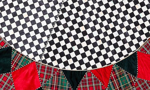 Mackenzie-childs Mackenzie Childs Mix Check Tree Skirt In Multi