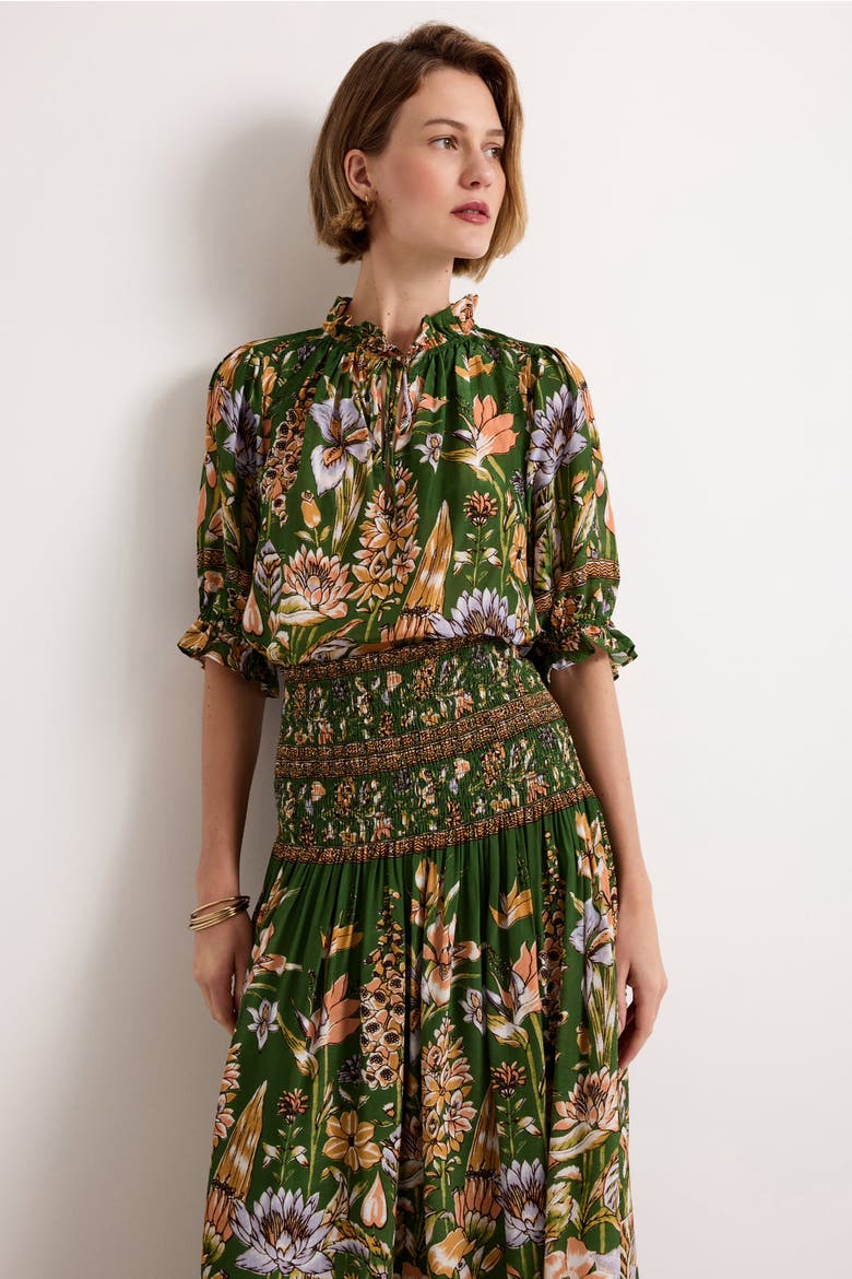 Billie Blouse, Alternate, color, Greenhouse