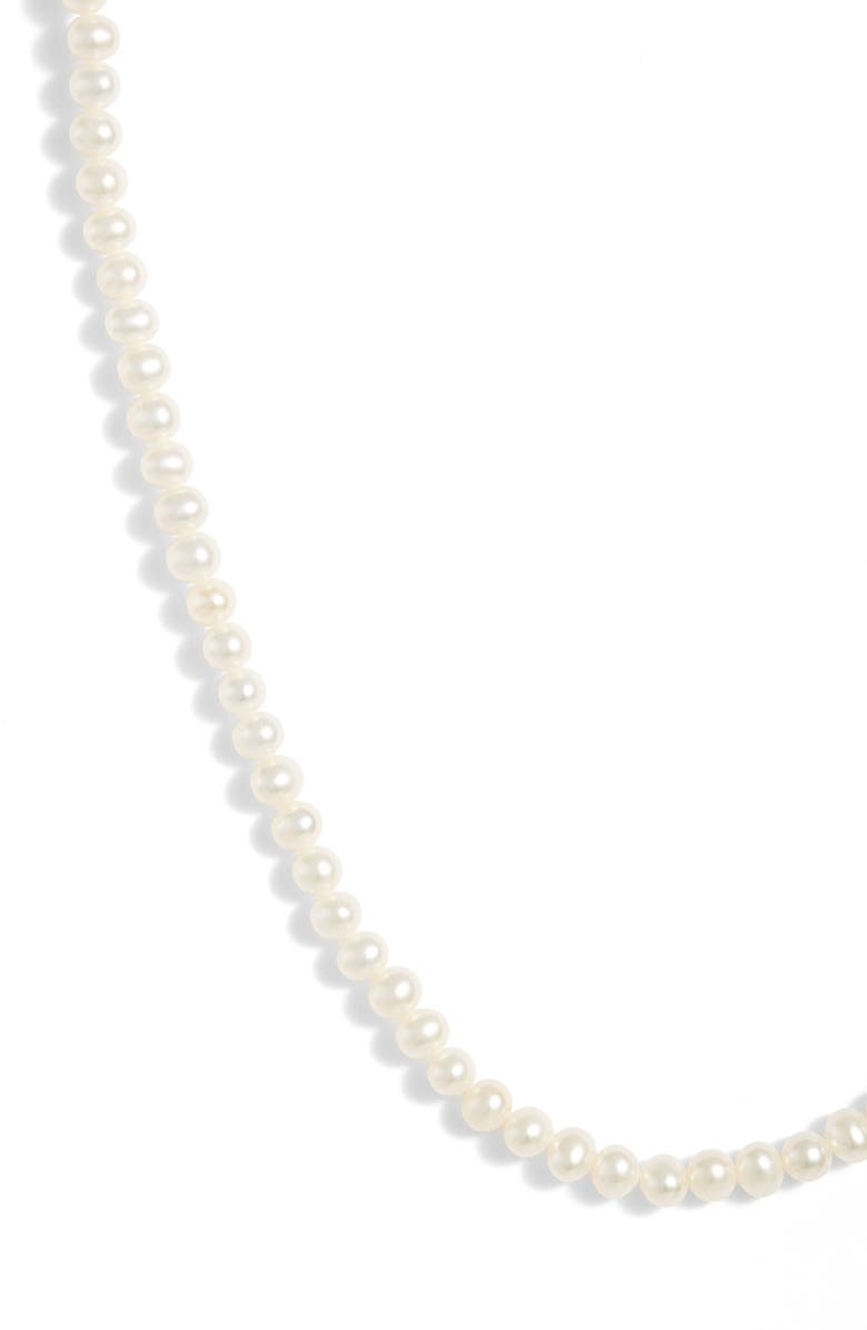 Poppy Finch Pearl Short Strand Necklace, Main, color, 