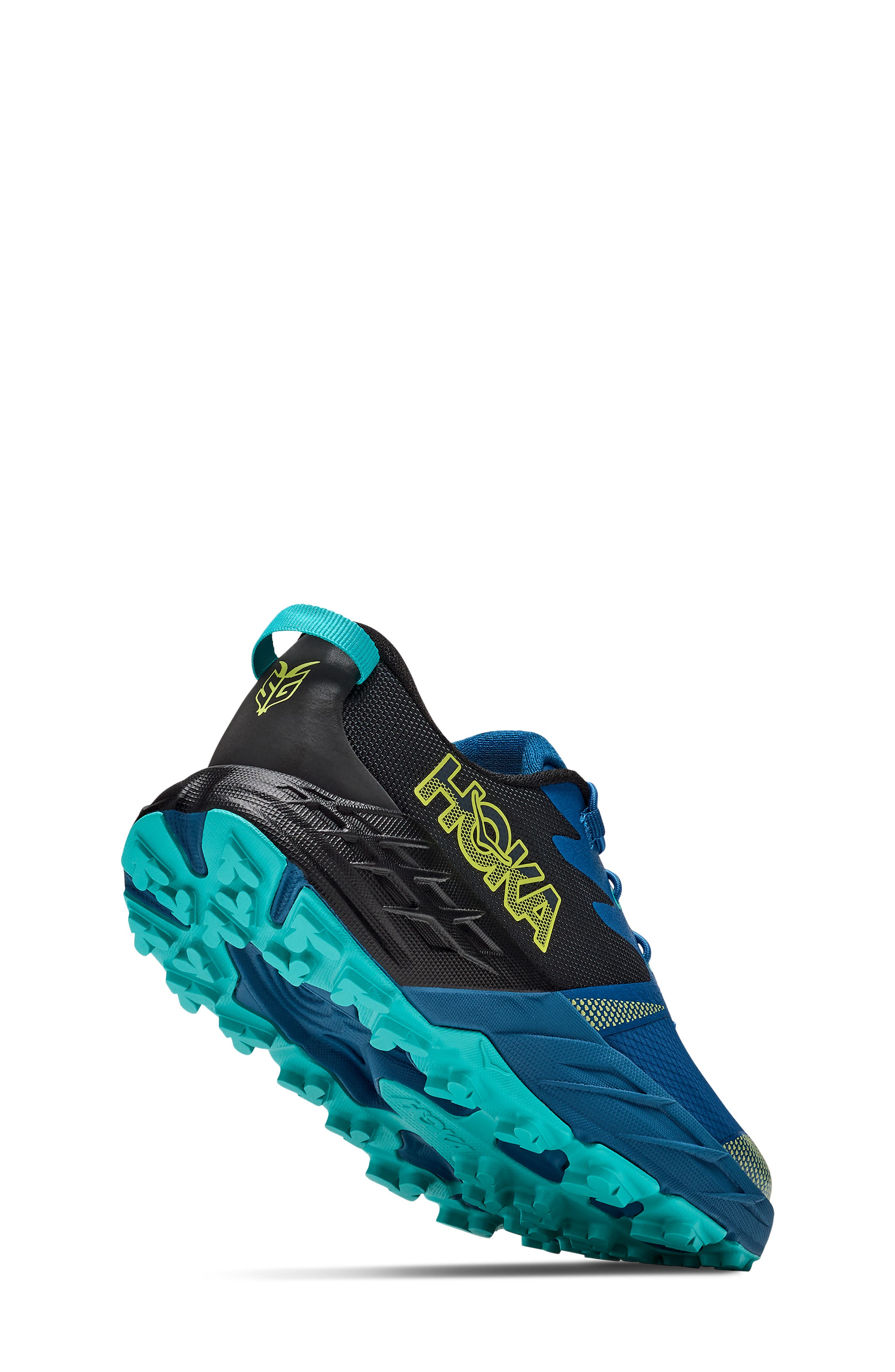 Kids' Speedgoat 7 Trail Running Shoe, Alternate, color, BLACK / NIGHT GLOW BLUE