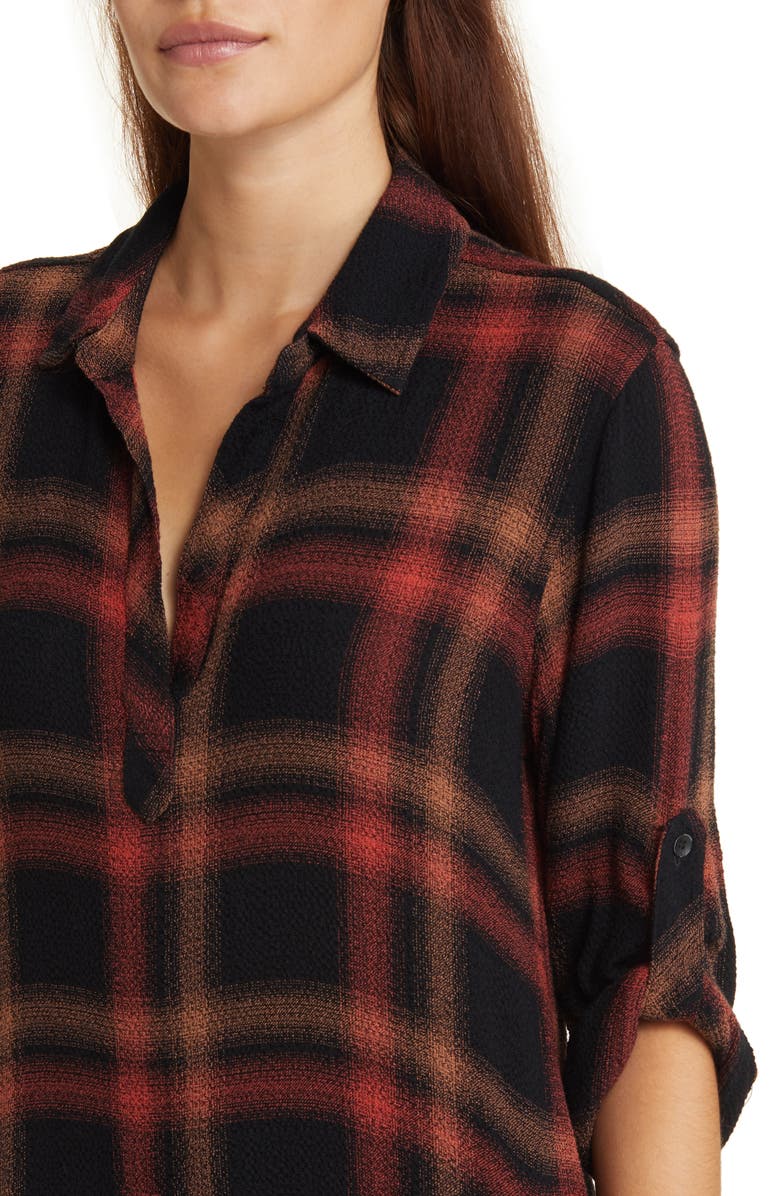 Bella Dahl Plaid Shirtdress, Alternate, color,