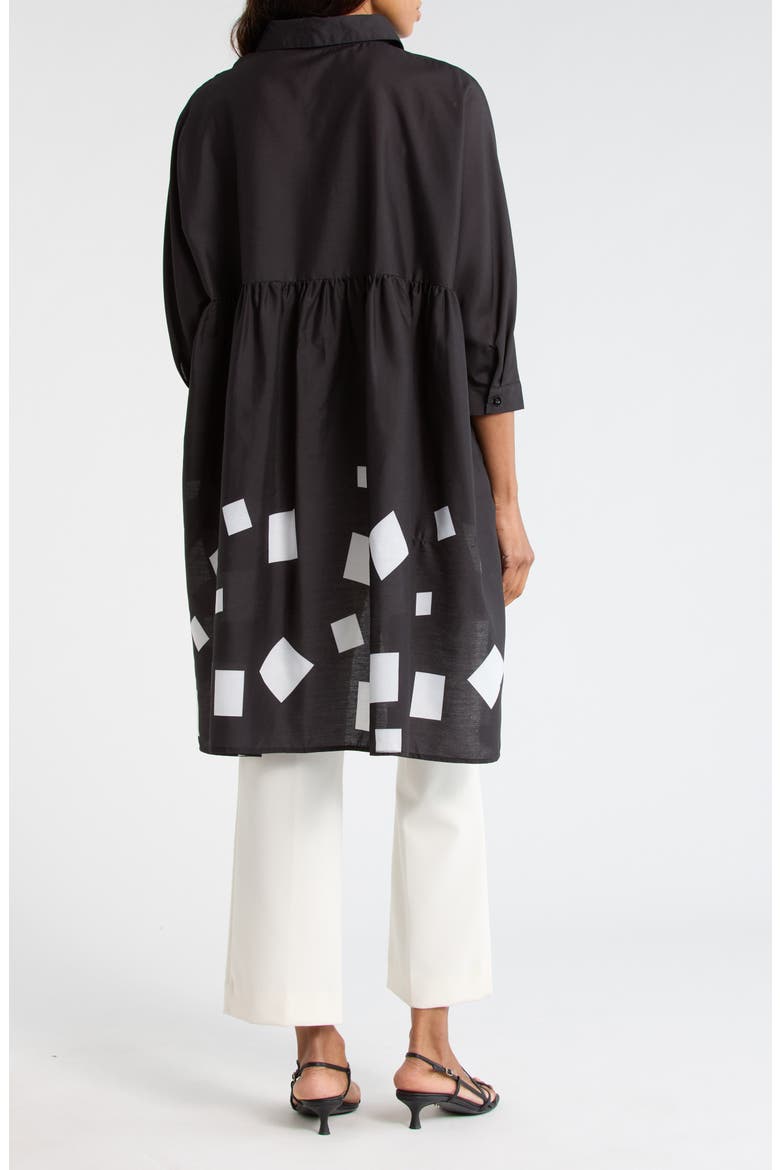Border Print High-Low Boxy Top, Alternate, color, BLACK