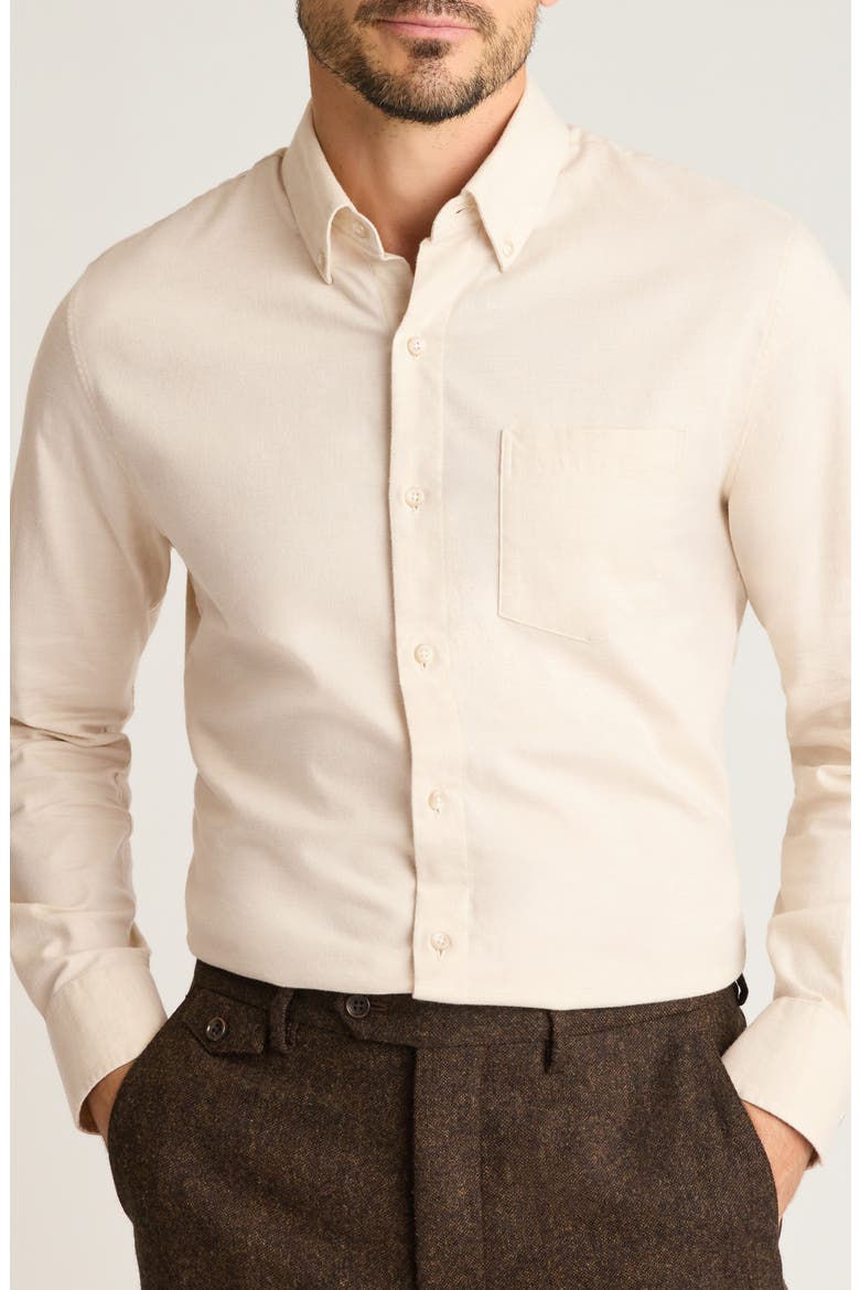 Lightweight Flannel Button-Down Shirt, Main, color, SOLID TWILL FLANNEL C2