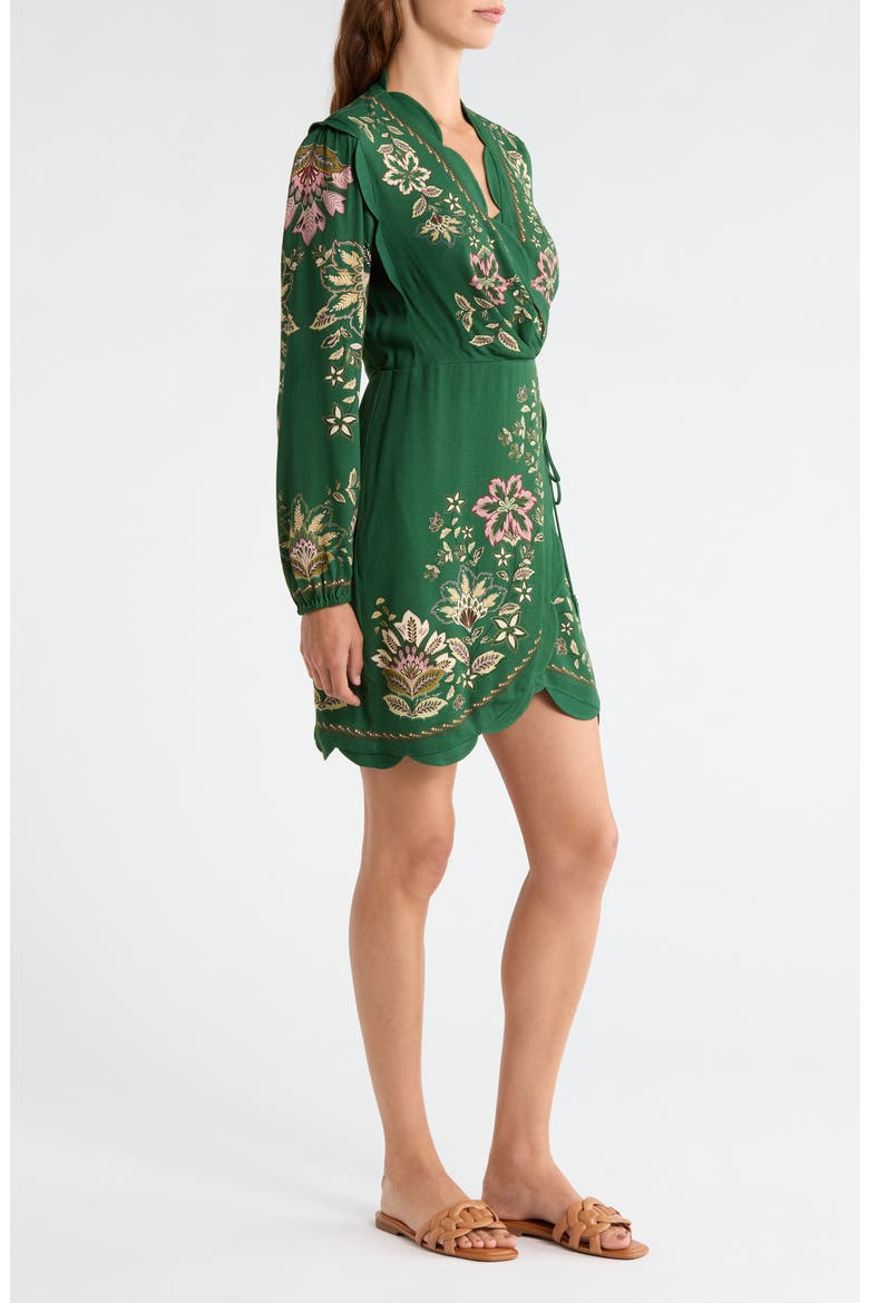 Garden Delight Long Sleeve Wrap Dress, Alternate, color, GARDEN DELIGHT DARK