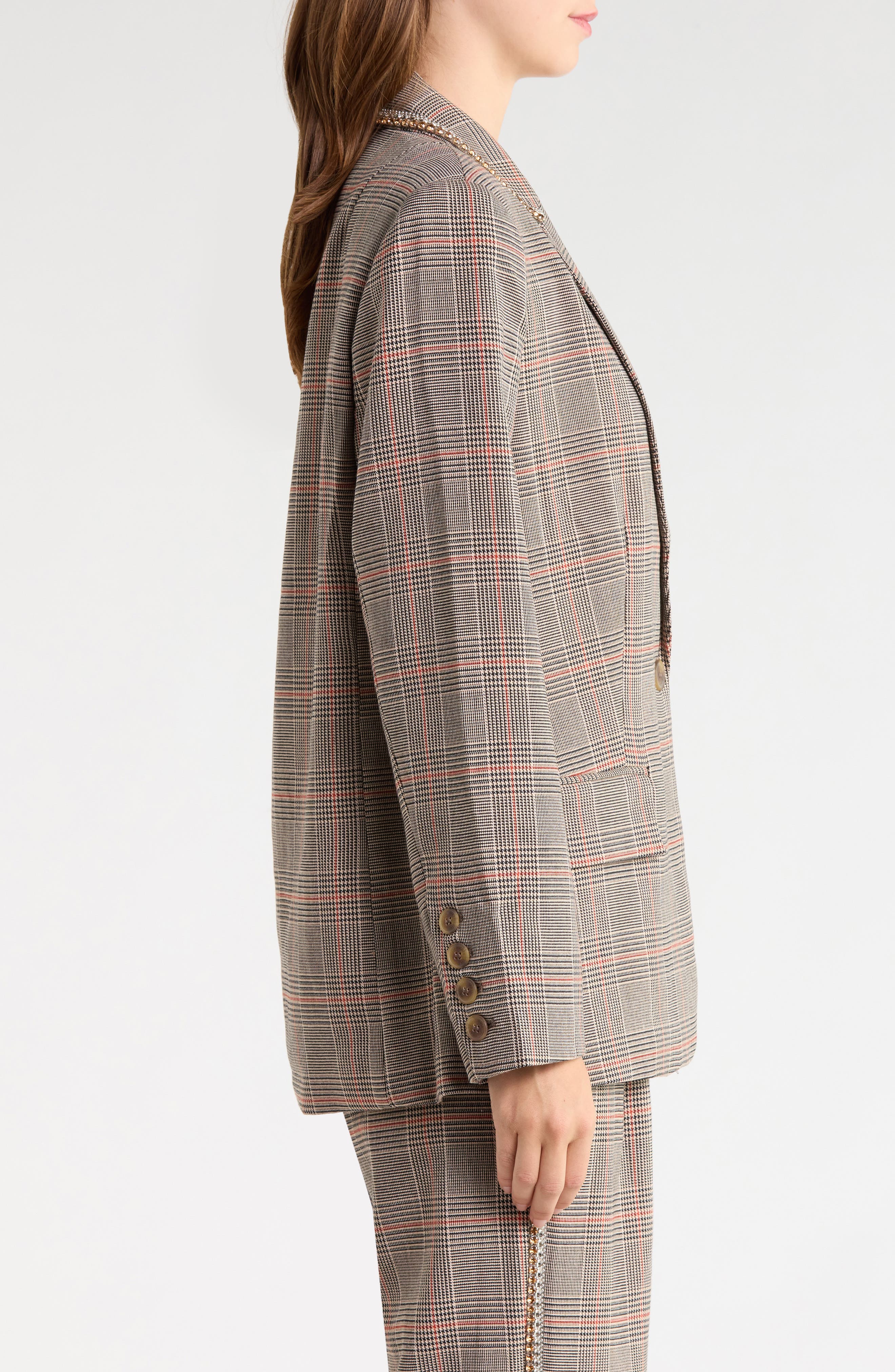 Sam Edelman Rhinestone-Trim Oversized Blazer (Women) | Nordstrom