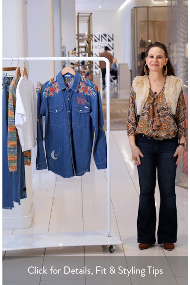 The Exes & Ohs Embroidered Denim Western Shirt video