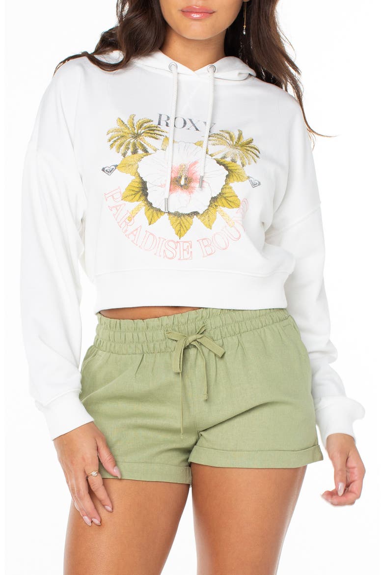 Breakwater Crop Graphic Hoodie, Main, color, CLOUD DANCER