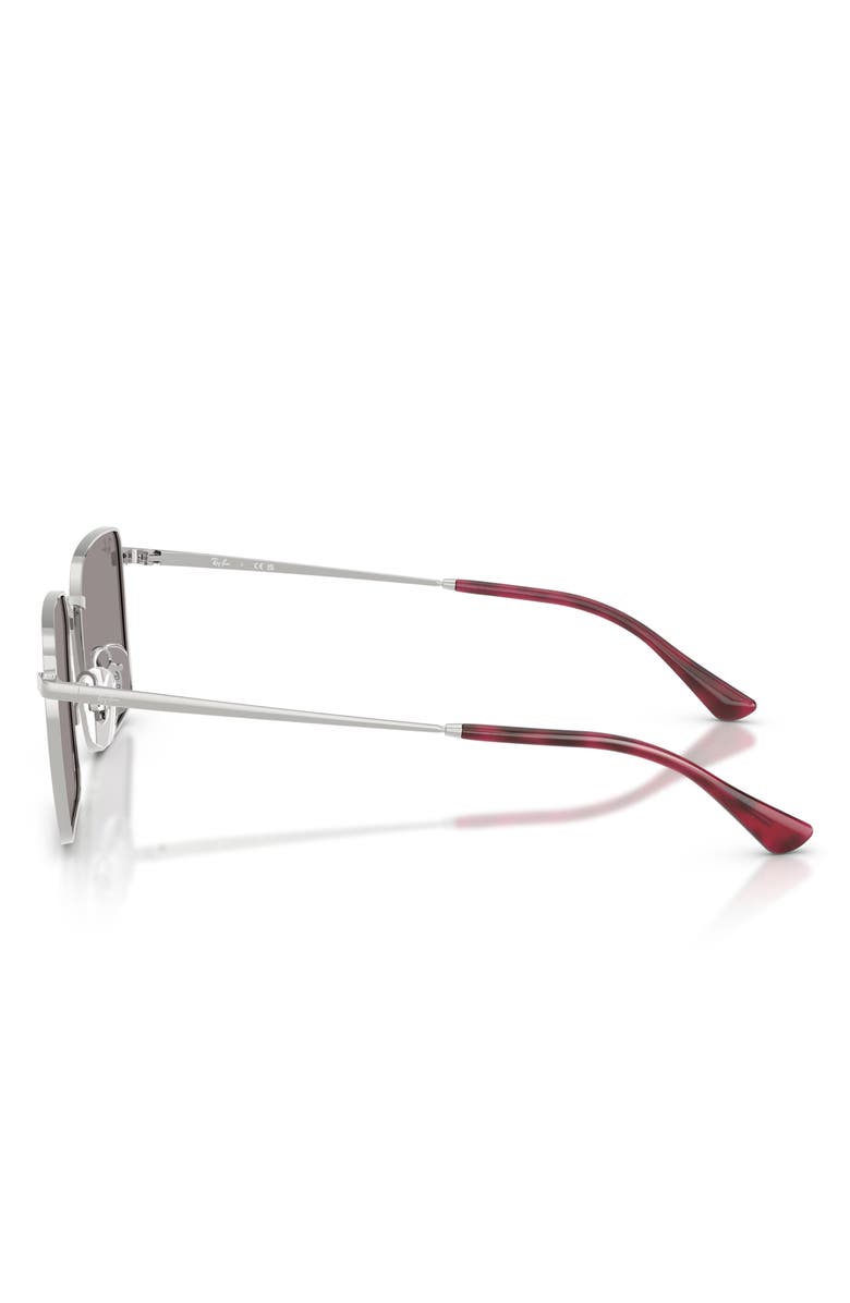 Ray-Ban 53mm Square Sunglasses, Alternate, color, Silver / Grey
