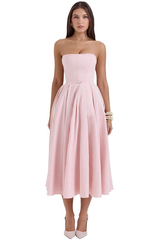HOUSE OF CB HOUSE OF CB AUDREY STRAPLESS FIT & FLARE DRESS