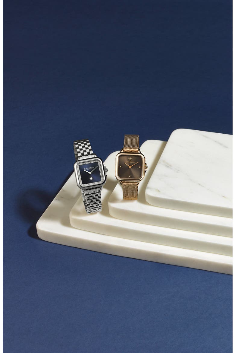 Grosvenor Bracelet Watch, 28mm, Alternate, color, BLUE
