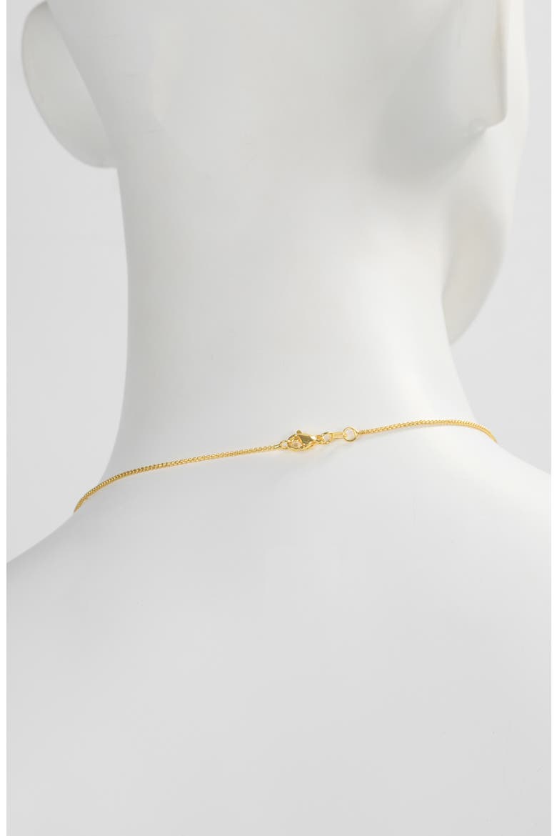 Simulated Pearl Heart & Cross Pendant Necklace, Alternate, color, GOLD