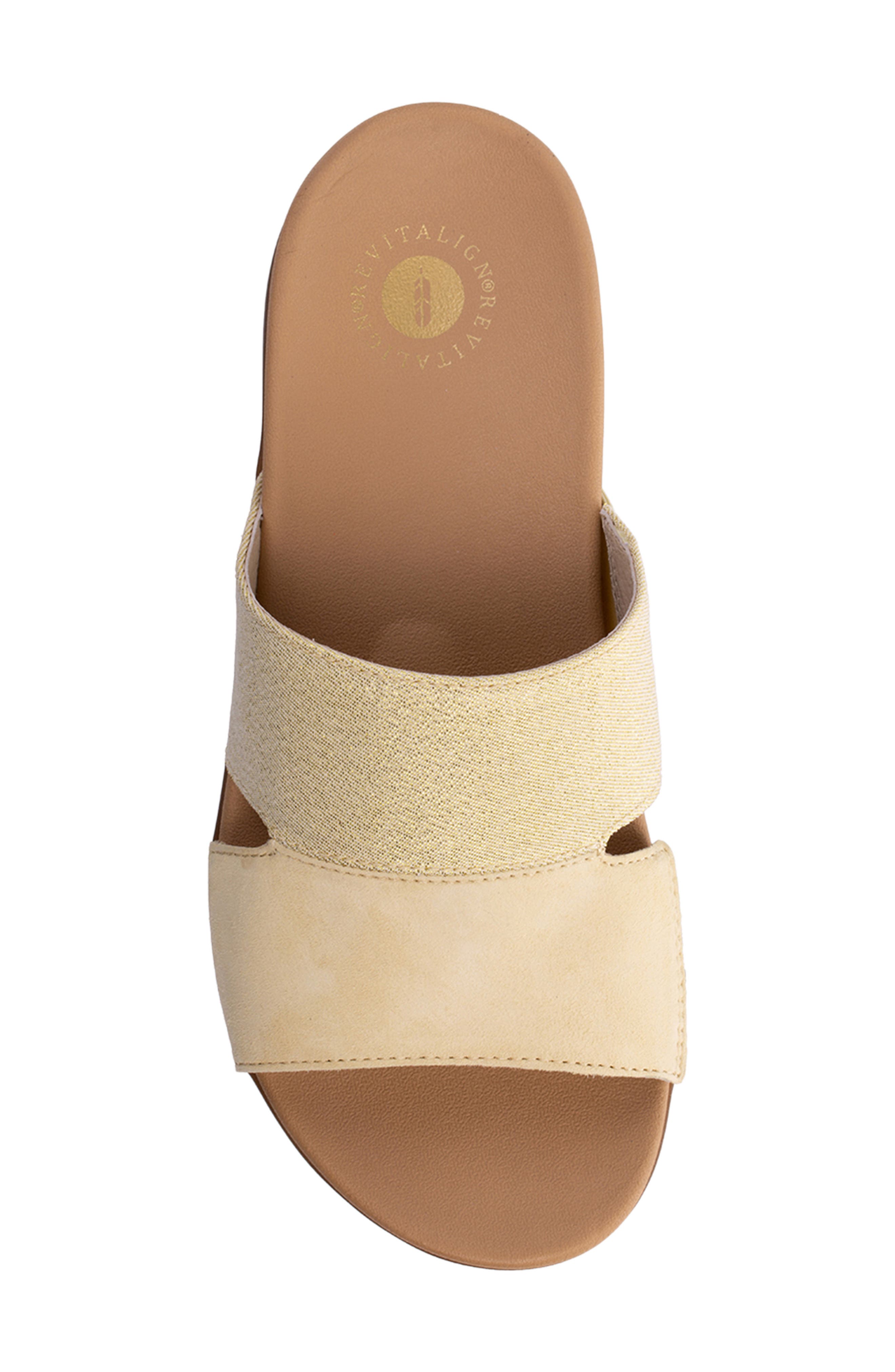 Dawn Shimmer Slide Sandal, Alternate, color, PALE BANANA