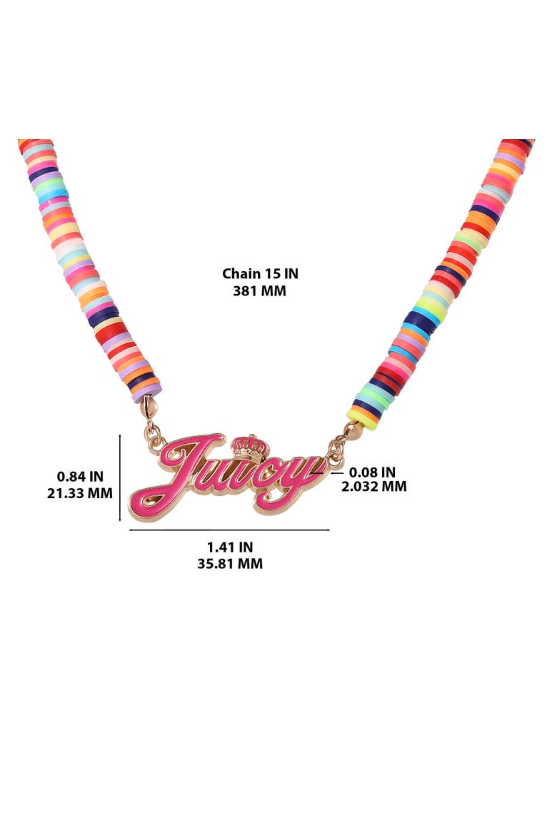 Kids Multicolor Beaded Necklace, Alternate, color, pink, rainbow