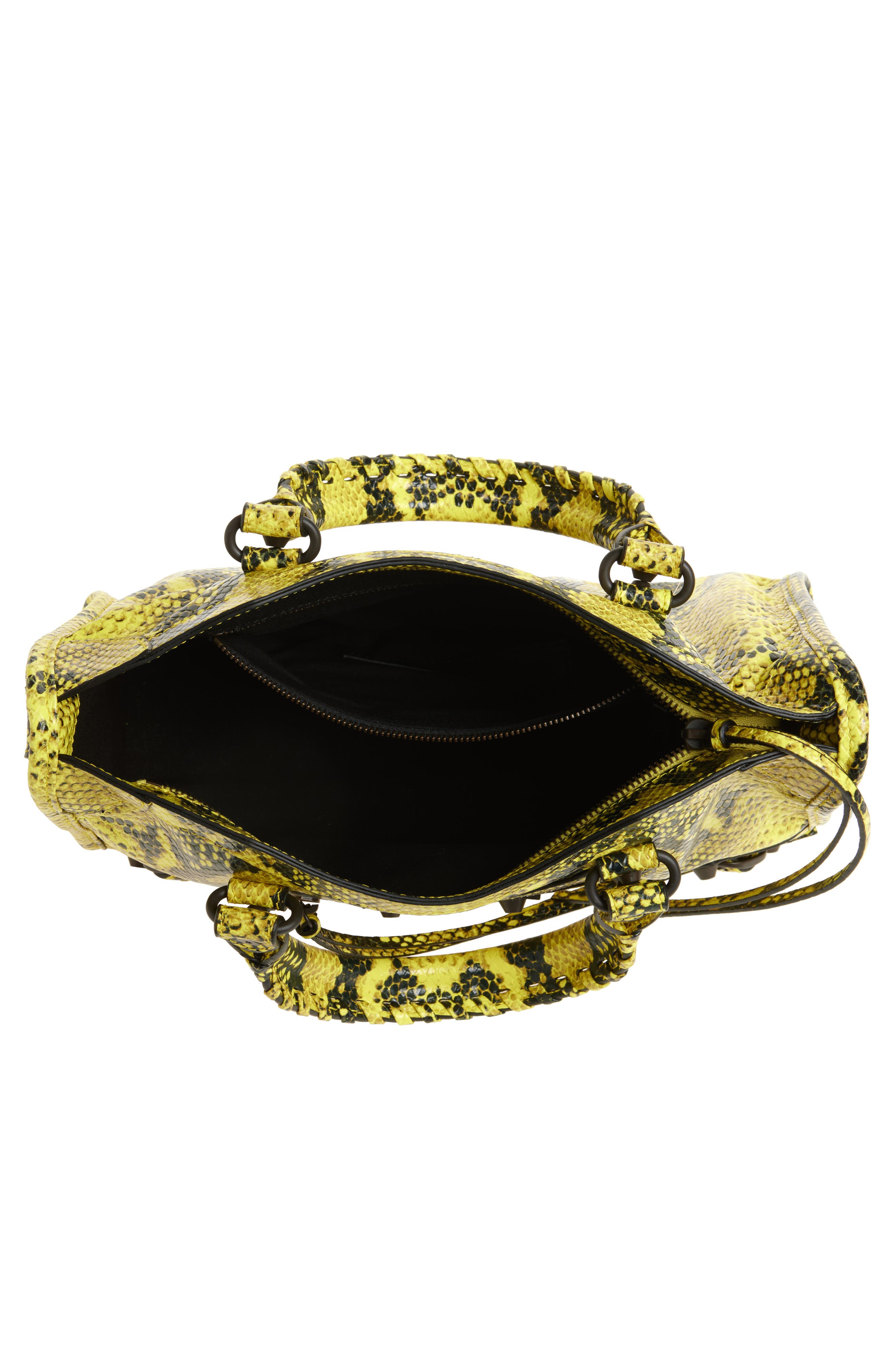 Balenciaga Small Le City Python Embossed Leather Top Handle Bag, Alternate, color, 