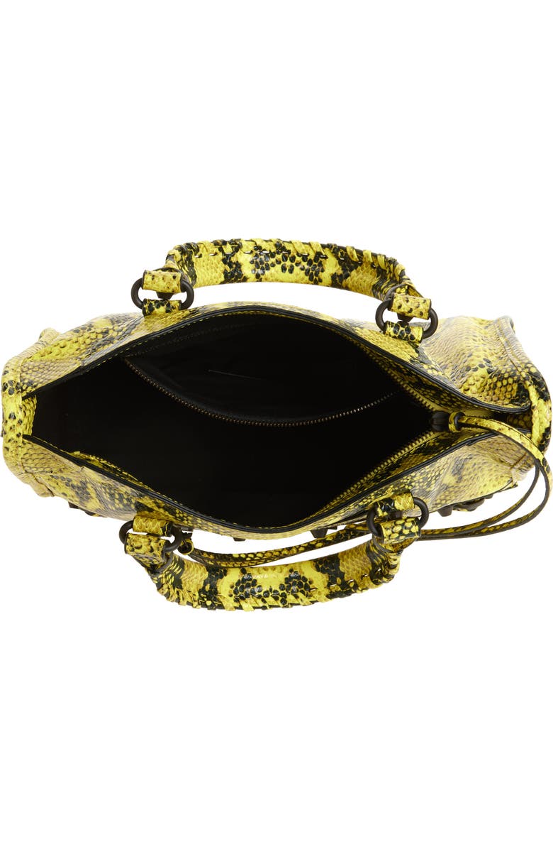 Balenciaga Small Le City Python Embossed Leather Top Handle Bag, Alternate, color,