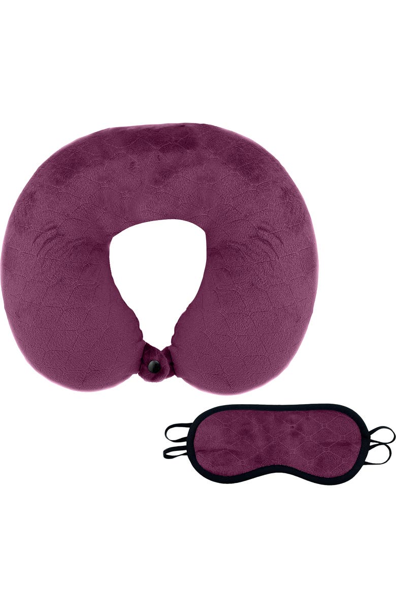 PURSONIC 3 Memory Foam Travel Pillows with Sleep Masks by Pursonic, Alternate, color, Multicolor