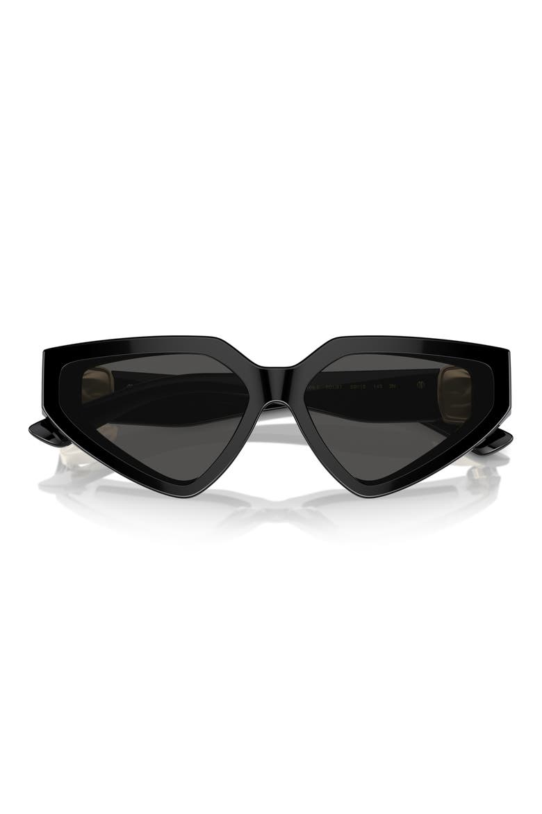 59mm Butterfly Sunglasses, Main, color, BLACK