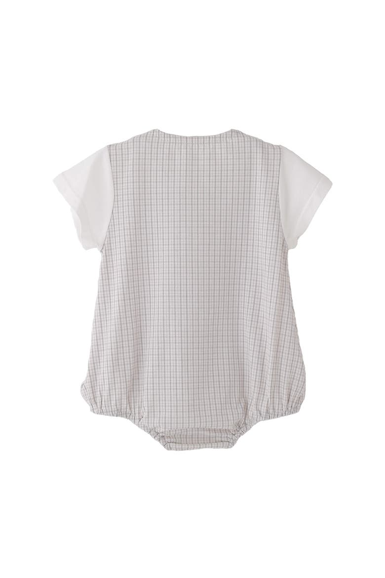 Check Bow Romper, Alternate, color, Grey