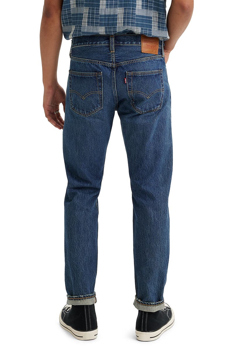 Levi's 501<sup>®</sup> Slim Taper Selvedge Jeans, Alternate, color, Blast Of Blue Selvedge