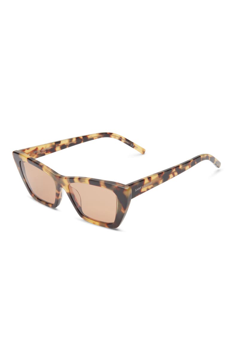 53mm Cat Eye Sunglasses, Alternate, color, HAVANA HAVANA BROWN