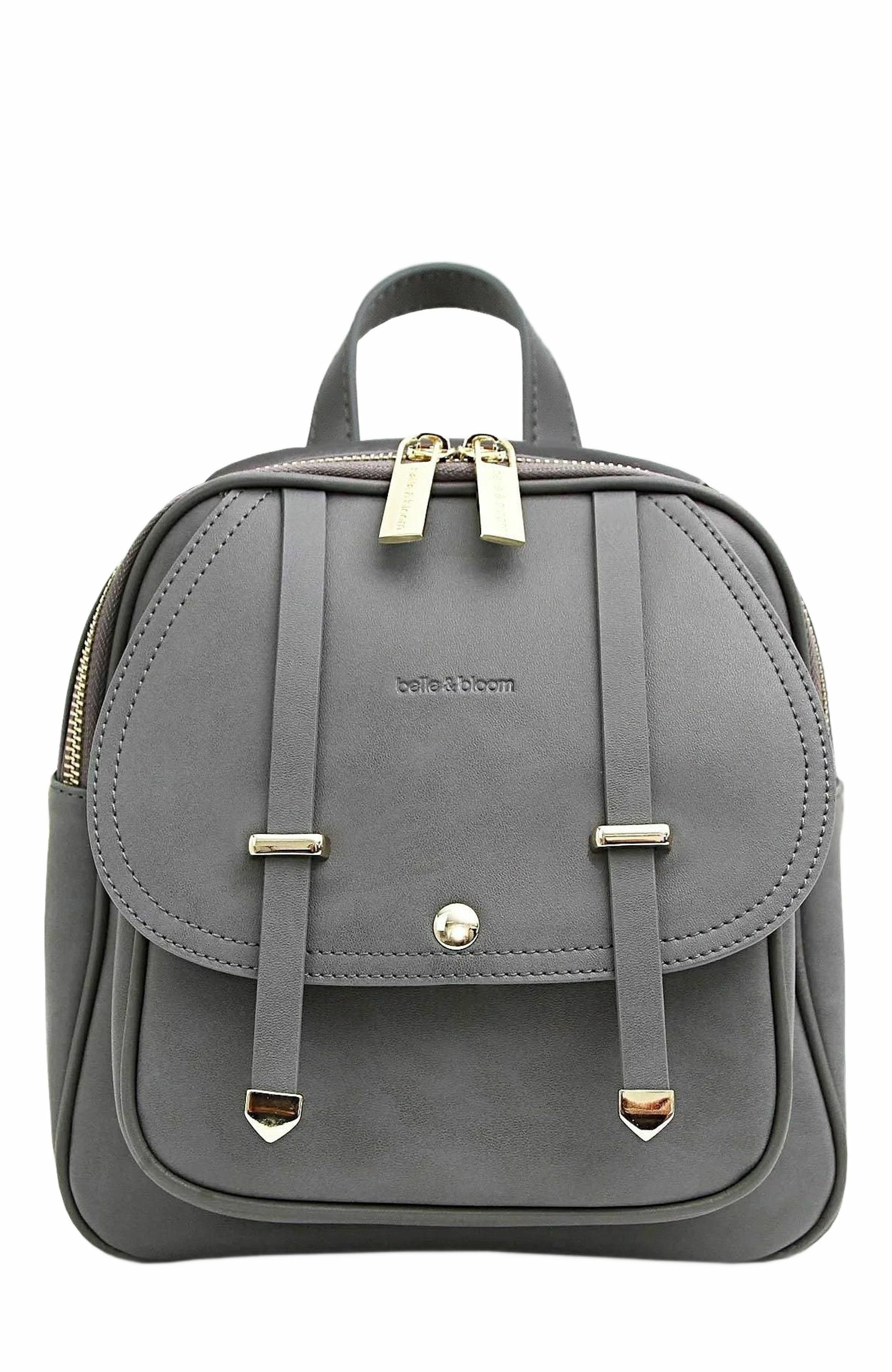 Belle & Bloom Camila Leather Backpack, Main, color, Ash