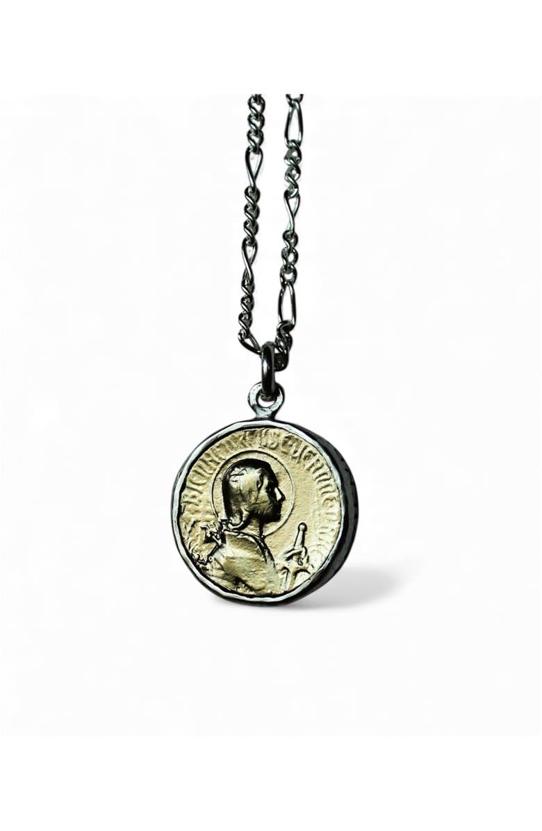 SAINT VAGABOND Joan Of Arc Pendant, Main, color, Sterling Silver With Brass