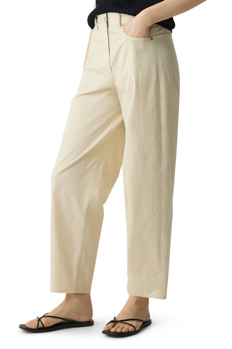 Curve Leg Cotton Chino Pants, Alternate, color, ALMOND