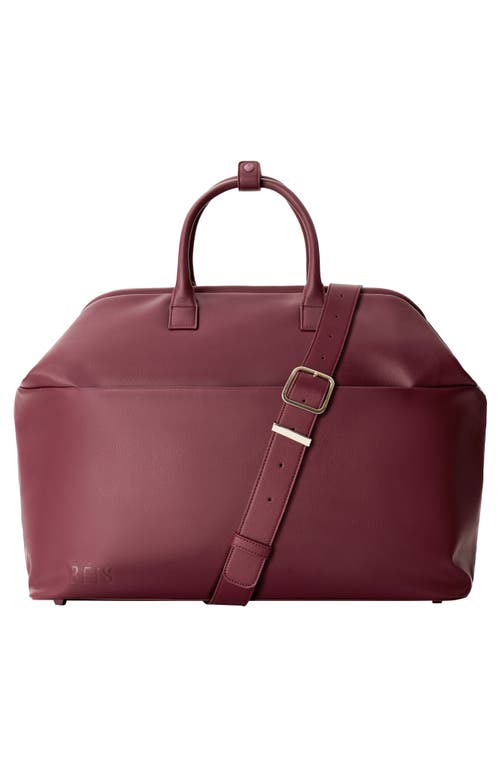 Beis The Essential Weekender Bag In Burgundy