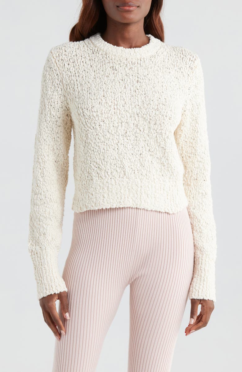 Lunya Textured Cotton Shrunken Lounge Top, Main, color, 