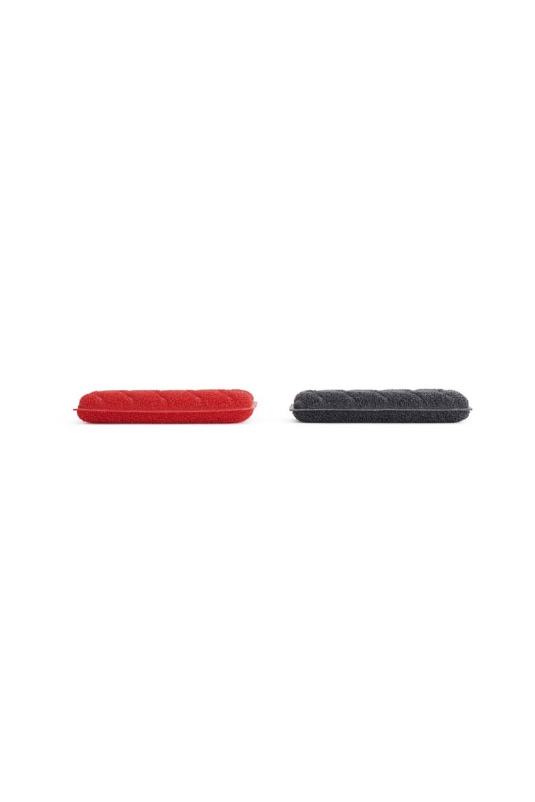 Silicone 2 Pc Sponge Set, Black and Red, Alternate, color, Black