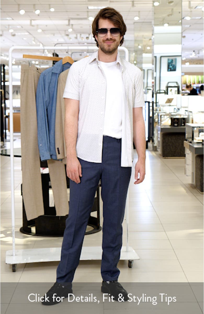 Roan Kent Slim Fit Short Sleeve Performance Button-Up Shirt, sales video thumbnail